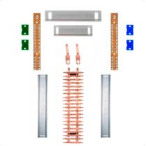 Kit Barramento Bifásico 80A para 42 Circuitos com Placa de Policarbonato