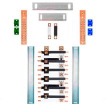 Kit Barramento Bifásico Isolado 150A para 24 Circuitos com Placa de Policarbonato
