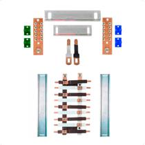 Kit Barramento Bifásico Isolado 80A para 18 Circuitos com Placa de Policarbonato