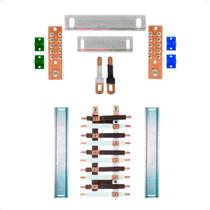 Kit Barramento Bifásico Isolado 80A para 20 Circuitos com Placa de Policarbonato