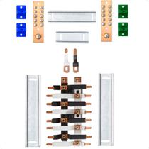 Kit Barramento Bifásico Padrão Cemar 100A para 16 Circuitos com Termo Retrátil