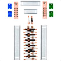 Kit Barramento Bifásico Padrão Cemar 100A para 24 Circuitos com Termo Retrátil