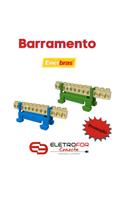 Kit Barramento/ Borneira 1 Neutro + 1 Terra 12 Saídas Polos Enerbras