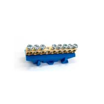 Kit barramento neutro azul para trilho din 8 terminais 16mm - weg