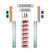 Kit Barramento Trifásico 100A para 40 Circuitos com Termo Retrátil Kit Barramento Trifásico 100A para 40 Circuitos com Termo Retrátil