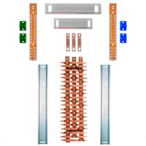 Kit Barramento Trifásico 150A para 42 Circuitos com Placa de Policarbonato