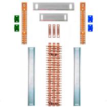 Kit Barramento Trifásico 150A para 52 Circuitos com Placa de Policarbonato Kit Barramento Trifásico 150A para 52 Circuitos com Placa de Policarbonato