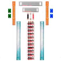 Kit Barramento Trifásico 150A para 64 Circuitos com Termo Retrátil Kit Barramento Trifásico 150A para 64 Circuitos com Termo Retrátil