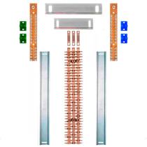 Kit Barramento Trifásico 150A para 70 Circuitos com Placa de Policarbonato