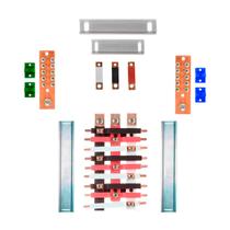 Kit Barramento Trifásico 225A para 18 Circuitos com Termo Retrátil Kit Barramento Trifásico 225A para 18 Circuitos com Termo Retrátil