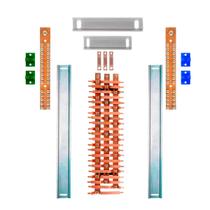 Kit Barramento Trifásico 225A para 44 Circuitos Kit Barramento Trifásico 225A para 44 Circuitos