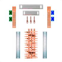 Kit Barramento Trifásico 80A para 26 Circuitos Kit Barramento Trifásico 80A para 26 Circuitos