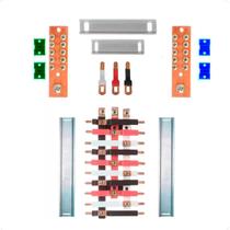 Kit Barramento Trifásico Isolado 100A para 20 Circuitos com Placa de Policarbonato Kit Barramento Trifásico Isolado 100A para 20 Circuitos com Placa de Policarbonato