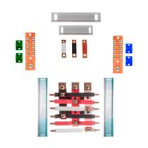Kit Barramento Trifásico Isolado 225A para 12 Circuitos com Placa de Policarbonato