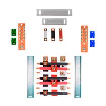 Kit Barramento Trifásico Isolado 225A para 14 Circuitos com Placa de Policarbonato