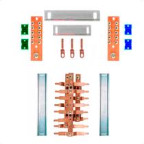 Kit Barramento Trifásico Padrão Cemar 100A para 16 Circuitos Kit Barramento Trifásico Padrão Cemar 100A para 16 Circuitos