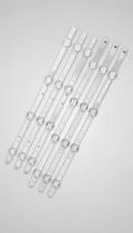 Kit Barras LED Alumínio 6x4 LEDs 3V