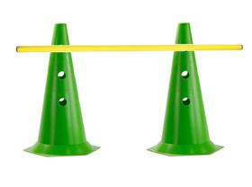 Kit Barreira Regulável com 2 Cones Furados 50 cm e 1 Bastão