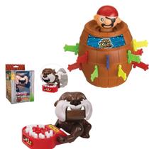 Kit Barril do Pirata Aventura Dupla para Crianças Curiosas + Dog Morde Dedo