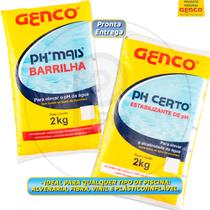Kit Barrilha Elevador de Ph + Alcalinizante Elevador Alcalidade Ph Certo Genco Para Piscinas Kit Barrilha Elevador de Ph + Alcalinizante Elevador Alcalidade Ph Certo Genco Para Piscinas