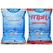 Kit Barrilha Elevador de Ph Mais + Sulfato de Alumínio Genco Decantador Clarificante Piscinas Kit Barrilha Elevador de Ph Mais + Sulfato de Alumínio Genco Decantador Clarificante Piscinas