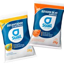 Kit Barrilha Elevador de Ph + Sulfato de Alumínio Decantador Para Piscinas Suall Kit Barrilha Elevador de Ph + Sulfato de Alumínio Decantador Para Piscinas Suall