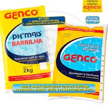 Kit Barrilha Elevador de Ph + Sulfato de Alumínio Genco Decantador Clarificante Para Piscinas Kit Barrilha Elevador de Ph + Sulfato de Alumínio Genco Decantador Clarificante Para Piscinas
