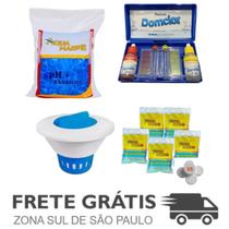 Kit Barrilha Elevador Ph + Estojo pH + Clorador 05 Pastilhas