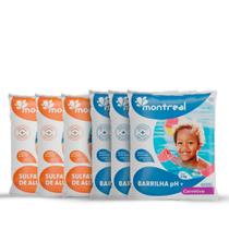 Kit Barrilha Elevador Ph Sulfato Aluminio Montreal Piscina 6 Uni