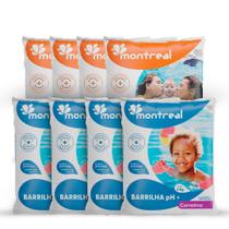 Kit Barrilha Elevador Ph Sulfato Aluminio Montreal Piscina 8 Uni