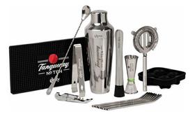 kit Bartender 17 Peças Home Bar Tanqueray Linha Premium Luxo Aço Inox