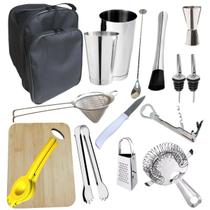 Kit Bartender C Bolsa Colher Bailarina Coqueteleira 16pç B2+ Kit Bartender C Bolsa Colher Bailarina Coqueteleira 16pç B2+