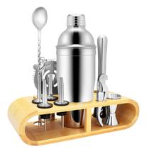 Kit Bartender Profissional Com Coqueteleira 550ml Em Aço Inox 12 Peças Bar Doméstico Conjunto Para Drinks Organizador Utensílios Ideal Para Presentear