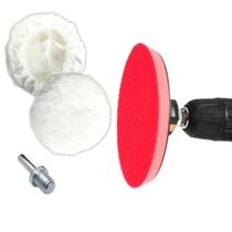 Kit Base Adaptador Furadeira Esmerilhadeira + 2 Boinas de Lã Kit Base Adaptador Furadeira Esmerilhadeira + 2 Boinas de Lã