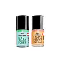Kit Base Antifungica +Base Unhas Duras como Pedra 10ml -Nati