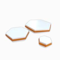 Kit Base Colmeia Branco com Dourado Kit Base Colmeia Branco com Dourado