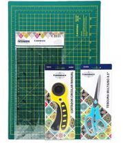 Kit Base Corte Cortador Circular Régua Tesoura Patchwork Lanmax