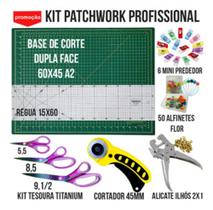 Kit Base De Corte 60x45+kit Tesoura Titanium+ Alicate Ilhós.