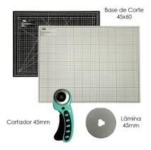 Kit Base De Corte Verde Rosa Preto E Cinza Cortador 45 Refil Kit Base De Corte Verde Rosa Preto E Cinza Cortador 45 Refil