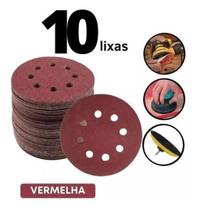 Kit Base Disco De Lixa E 10 Un De Lixa Ferro Grãos Variados