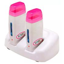Kit Base Dupla com 2 Aparelho Aquecedor de Cera Roll On Bivolt Mega Bell