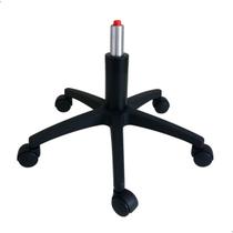 Kit Base Estrela Diret/presid+pistão Preto+rodízio Nylon