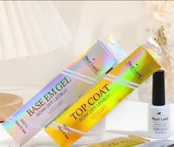 KIT BASE GEL E TOP COAT EM SACHE 10mL - Real lovo