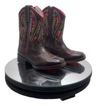 Kit Base Giratória Preta 360 Rotativa 110V MDF + Espelho Redondo 32cm