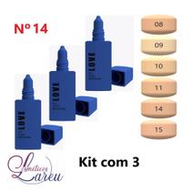 -Kit Base Liquida Kc Matte HD 14 (3 un.) - Max Love -Kit Base Liquida Kc Matte HD 14 (3 un.) - Max Love