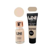 Kit Base Líquida Matte e Corretivo Facial Alta cobertura Secagem rápida à prova dágua UNImakeup Kit Base Líquida Matte e Corretivo Facial Alta cobertura Secagem rápida à prova dágua UNImakeup