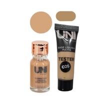 Kit Base Líquida Matte e Corretivo Facial Alta cobertura Secagem rápida à prova dágua UNImakeup