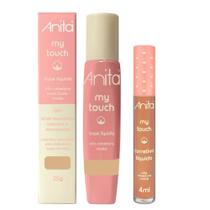 Kit Base Líquida My Touchy Cor 03 25g + Corretivo Salmão 4ml Anita Kit Base Líquida My Touchy Cor 03 25g + Corretivo Salmão 4ml Anita