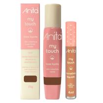 Kit Base Líquida My Touchy Cor 10 25g + Corretivo Salmão 4ml Anita Kit Base Líquida My Touchy Cor 10 25g + Corretivo Salmão 4ml Anita