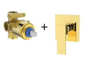 Kit Base Misturador e Acabamento Monocomando 3/4 Gold Dourado WJ-16605-399C JIWI WJ-4994-MD-GD